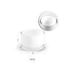 Multi-Layered White Glass Cylinder Vase