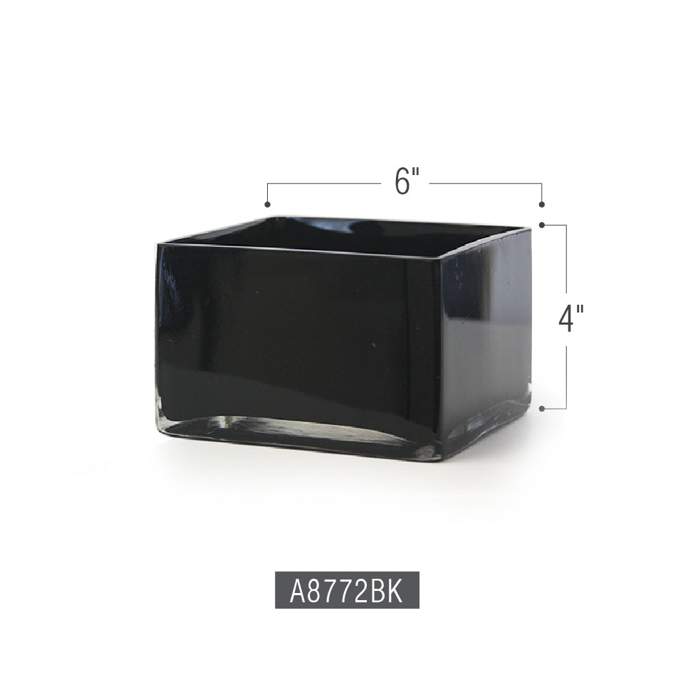 Premium Layered Black Glass Square