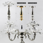 5 Arm Crystal Petal Candelabra Candle Holder | Galore Home: Luxury Home Decor, Elegant Home Furnishings, Stylish Home Accents & Contemporary Home Accessories