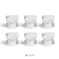 Glass Pillar Candle Holder (set of 6)