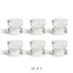 Glass Pillar Candle Holder (set of 6)