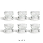 Glass Pillar Candle Holder (set of 6)