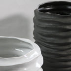Wavy Disk Ceramic Planter | Galore Home: Luxury Home Decor, Elegant Home Furnishings, Stylish Home Accents & Contemporary Home Accessories