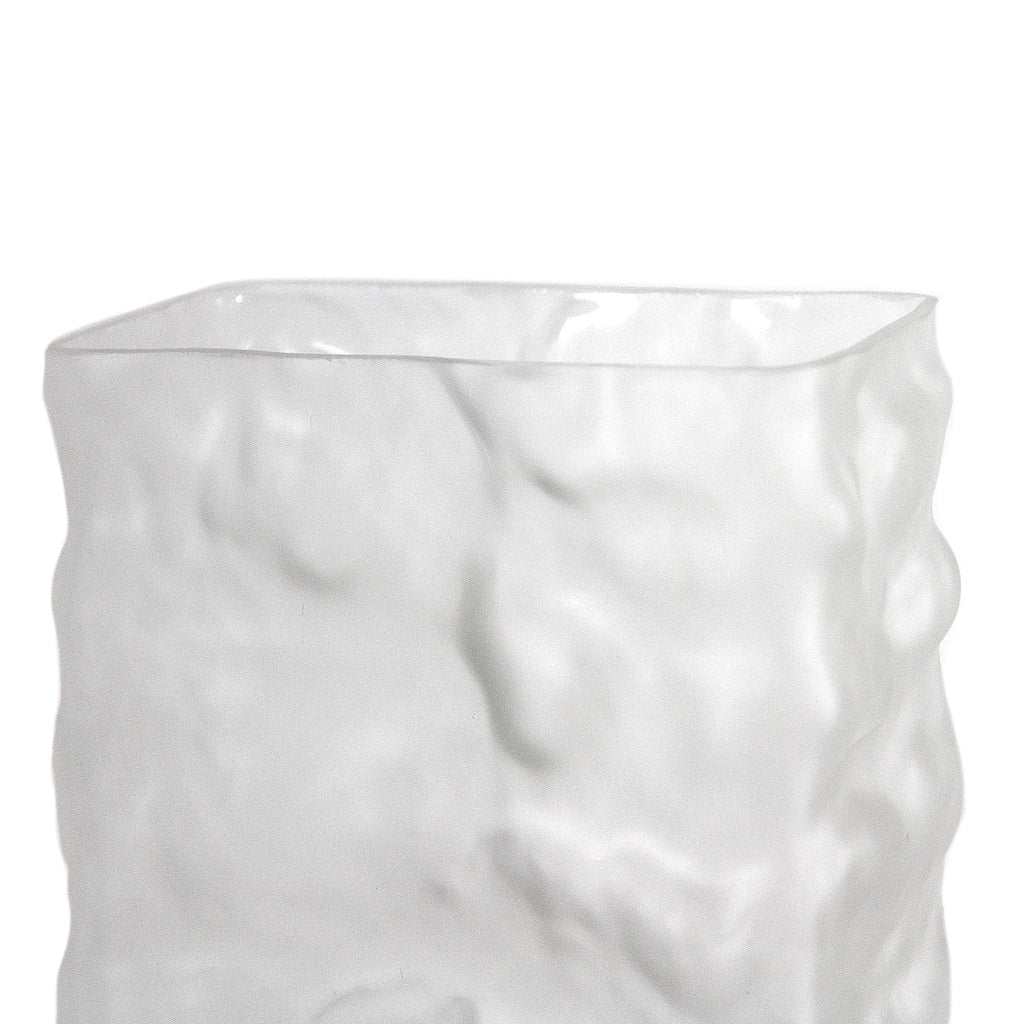 Glacial Rectangular Glass Vase | Galore Home: Luxury Home Decor, Elegant Home Furnishings, Stylish Home Accents & Contemporary Home Accessories
