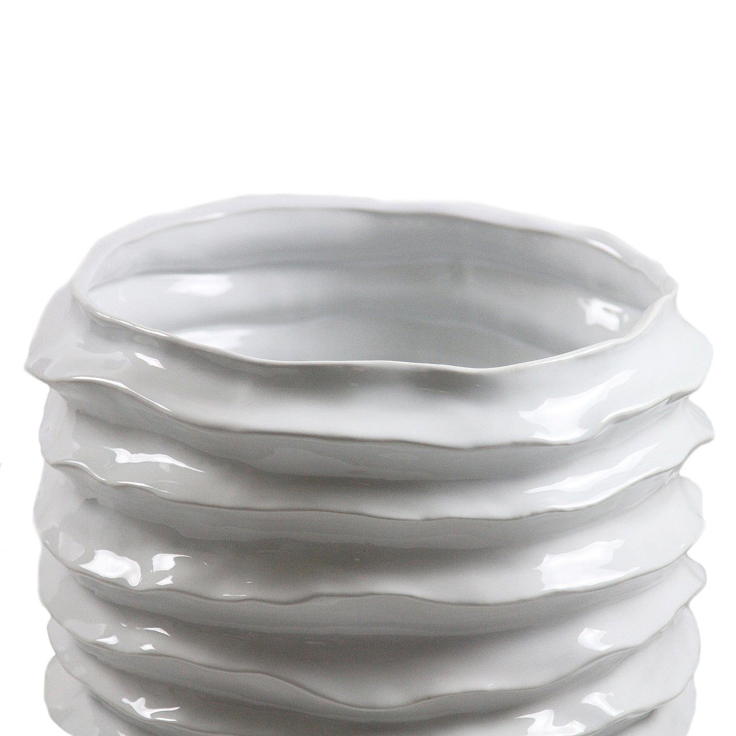 Wavy Disk Ceramic Planter | Galore Home: Luxury Home Decor, Elegant Home Furnishings, Stylish Home Accents & Contemporary Home Accessories