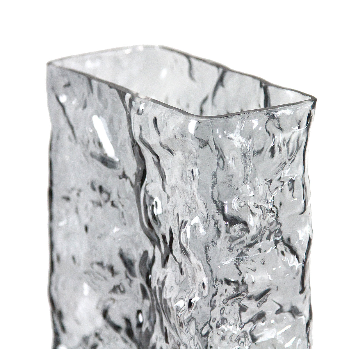 Glacial Rectangular Glass Vase | Galore Home: Luxury Home Decor, Elegant Home Furnishings, Stylish Home Accents & Contemporary Home Accessories