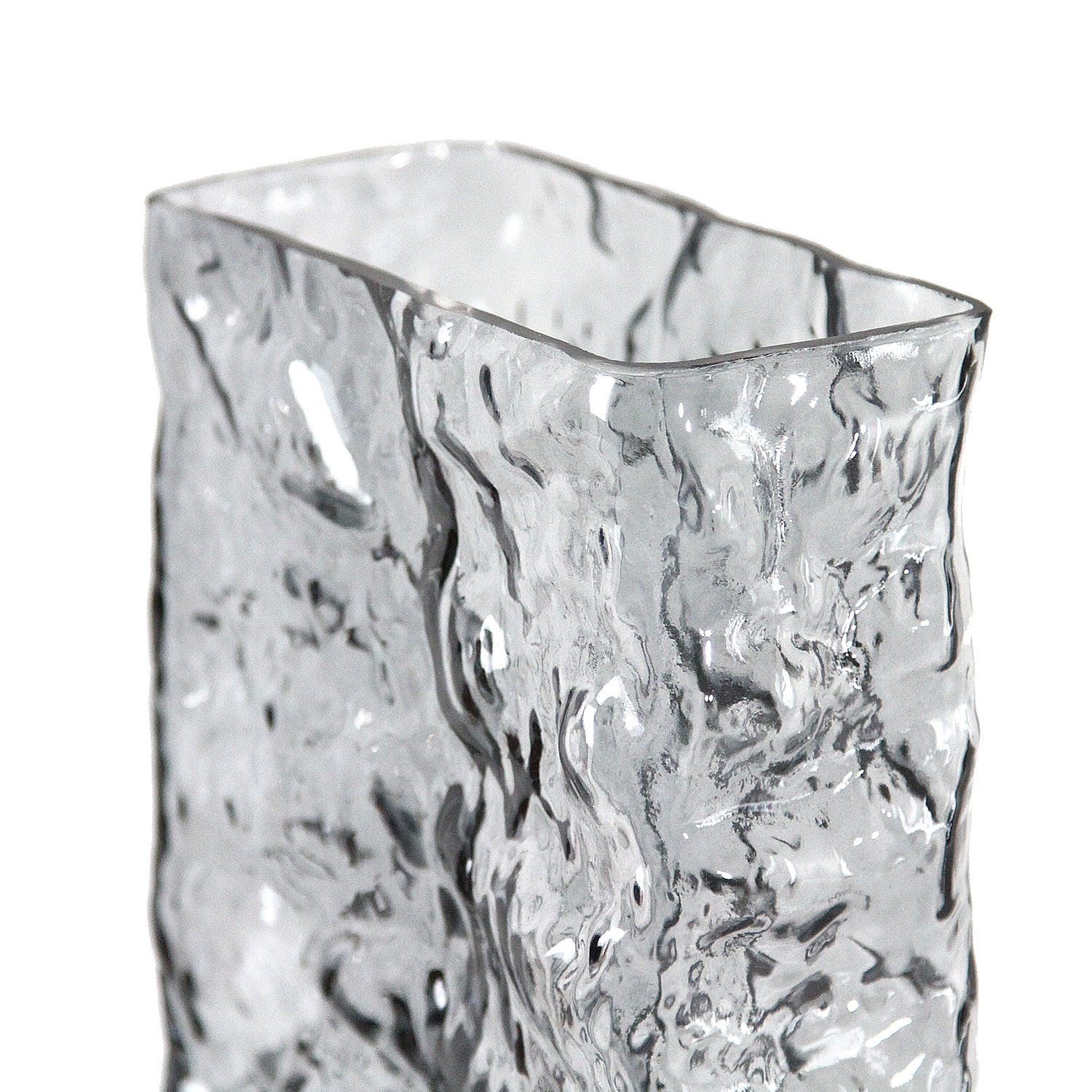 Glacial Rectangular Glass Vase | Galore Home: Luxury Home Decor, Elegant Home Furnishings, Stylish Home Accents & Contemporary Home Accessories