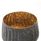 Crushed Round Taper Aluminum Metal Planter | Galore Home: Luxury Home Decor, Elegant Home Furnishings, Stylish Home Accents & Contemporary Home Accessories