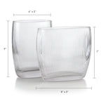 Ribbed Oval Glass