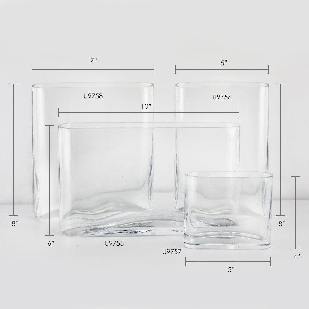 Oval Flat Panel Vases