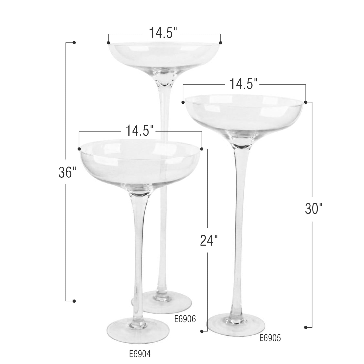 Champagne Saucer Vase