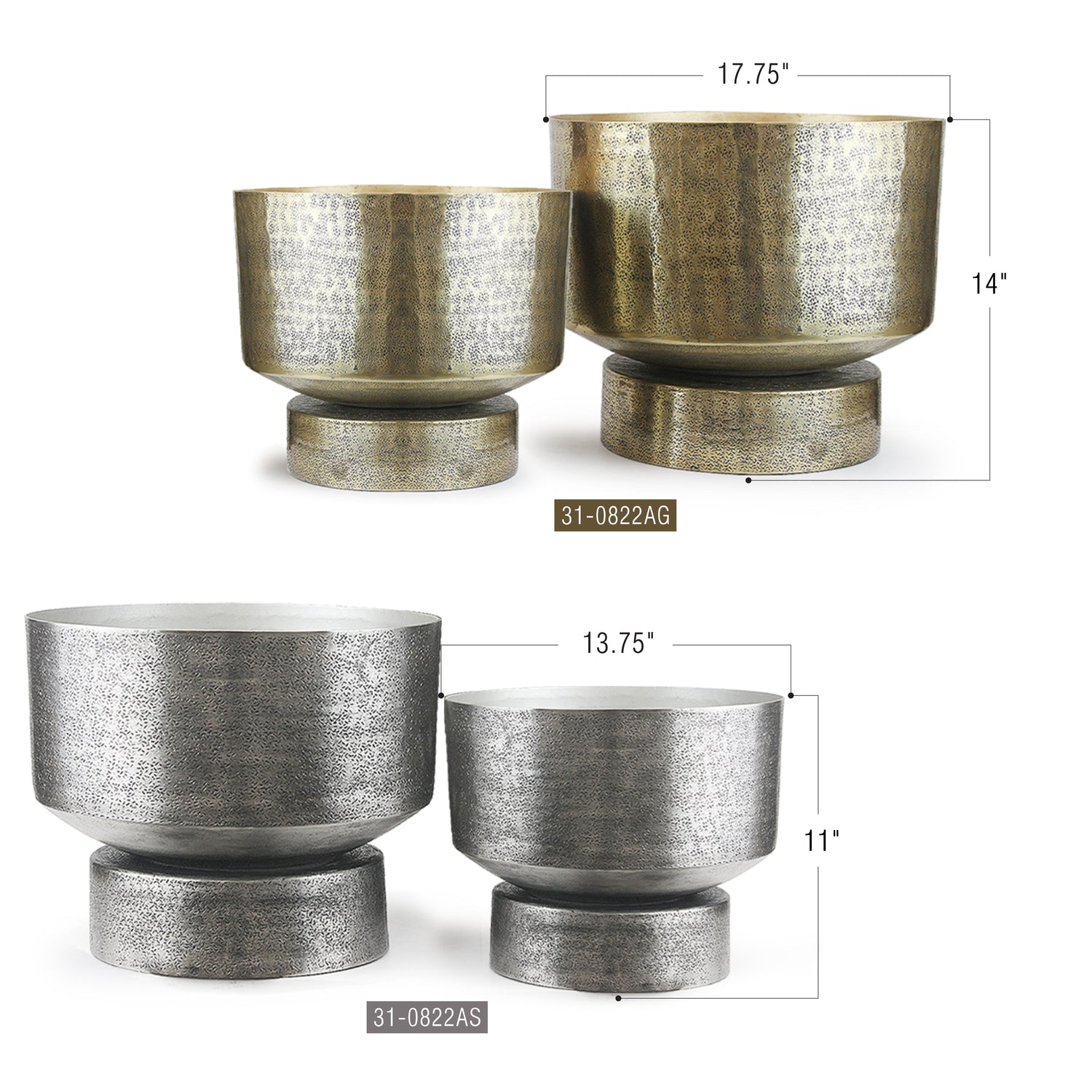 Radiant Metal Planter | Galore Home: Luxury Home Decor, Elegant Home Furnishings, Stylish Home Accents & Contemporary Home Accessories