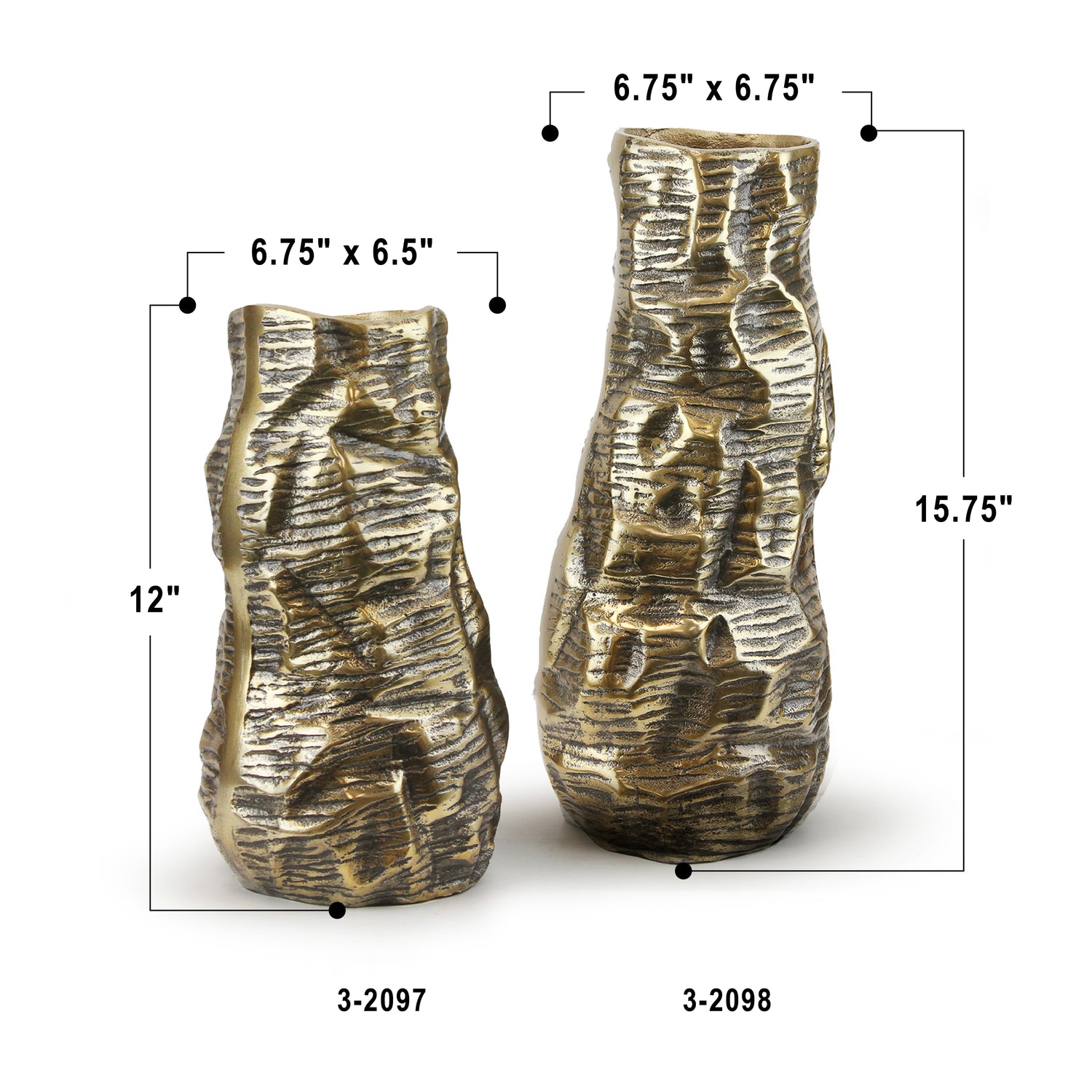 Molten Aluminum Vase