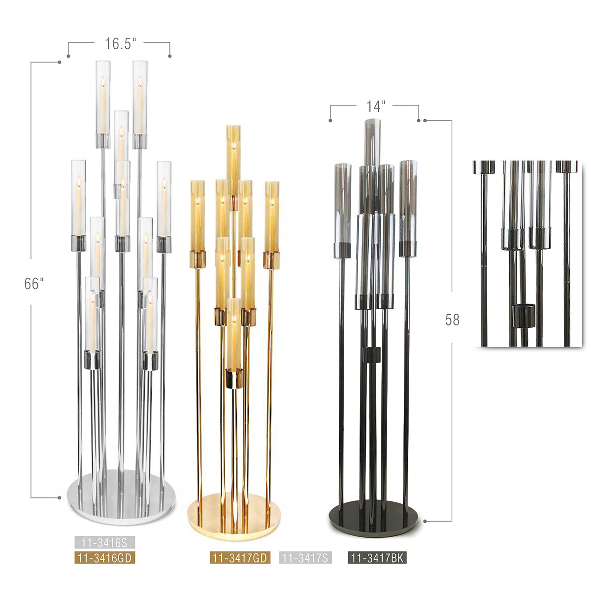 Eleganza Candelabra | Galore Home: Luxury Home Decor, Elegant Home Furnishings, Stylish Home Accents & Contemporary Home Accessories