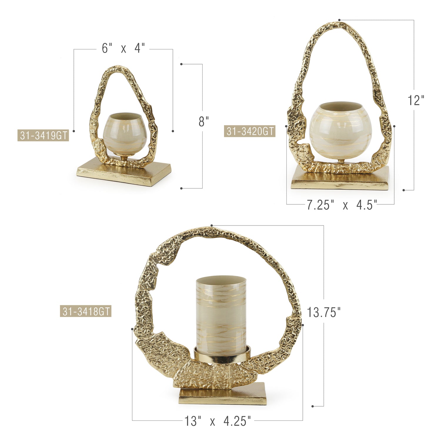 Gilded Halo Candle Holder | Galore Home: Luxury Home Decor, Elegant Home Furnishings, Stylish Home Accents & Contemporary Home Accessories