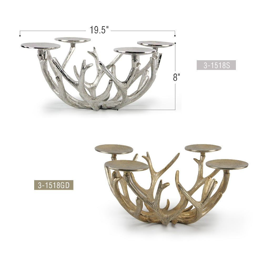 Metal Antler Candelabra Candle Holder | Galore Home: Luxury Home Decor, Elegant Home Furnishings, Stylish Home Accents & Contemporary Home Accessories