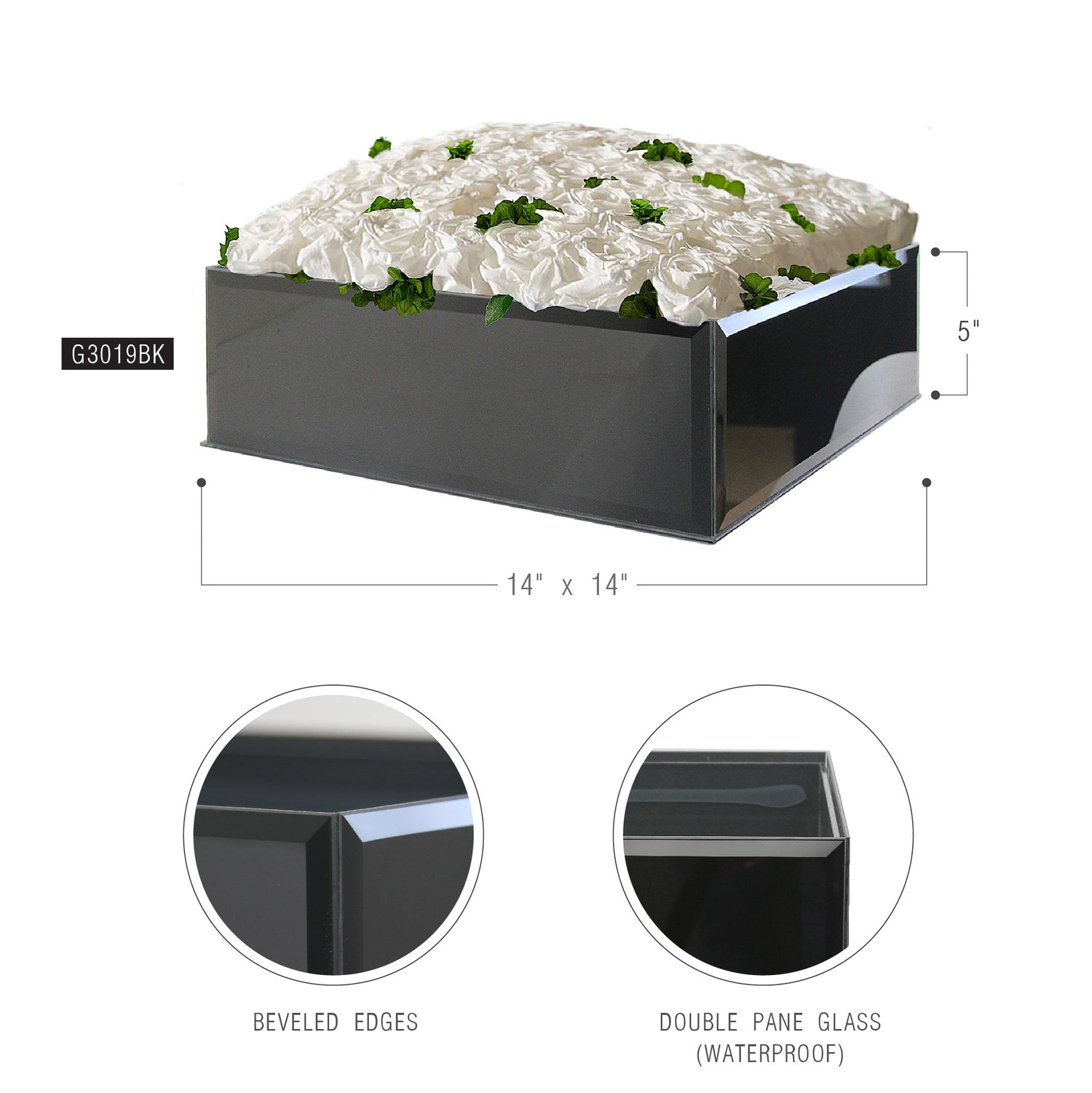 Reversible Black Glass Aquarium | Galore Home: Luxury Home Decor, Elegant Home Furnishings, Stylish Home Accents & Contemporary Home Accessories