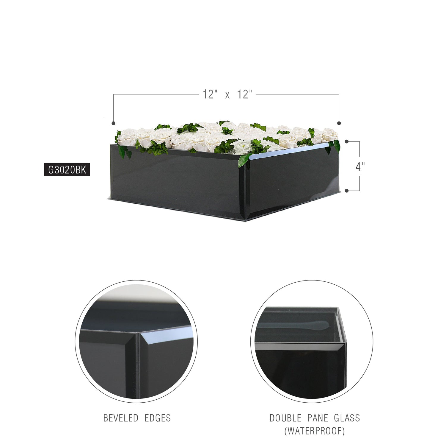 Reversible Black Glass Aquarium | Galore Home: Luxury Home Decor, Elegant Home Furnishings, Stylish Home Accents & Contemporary Home Accessories