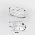 16.5" Long Oval Glass Vase / Centerpiece | Galore Home: Luxury Home Decor, Elegant Home Furnishings, Stylish Home Accents & Contemporary Home Accessories