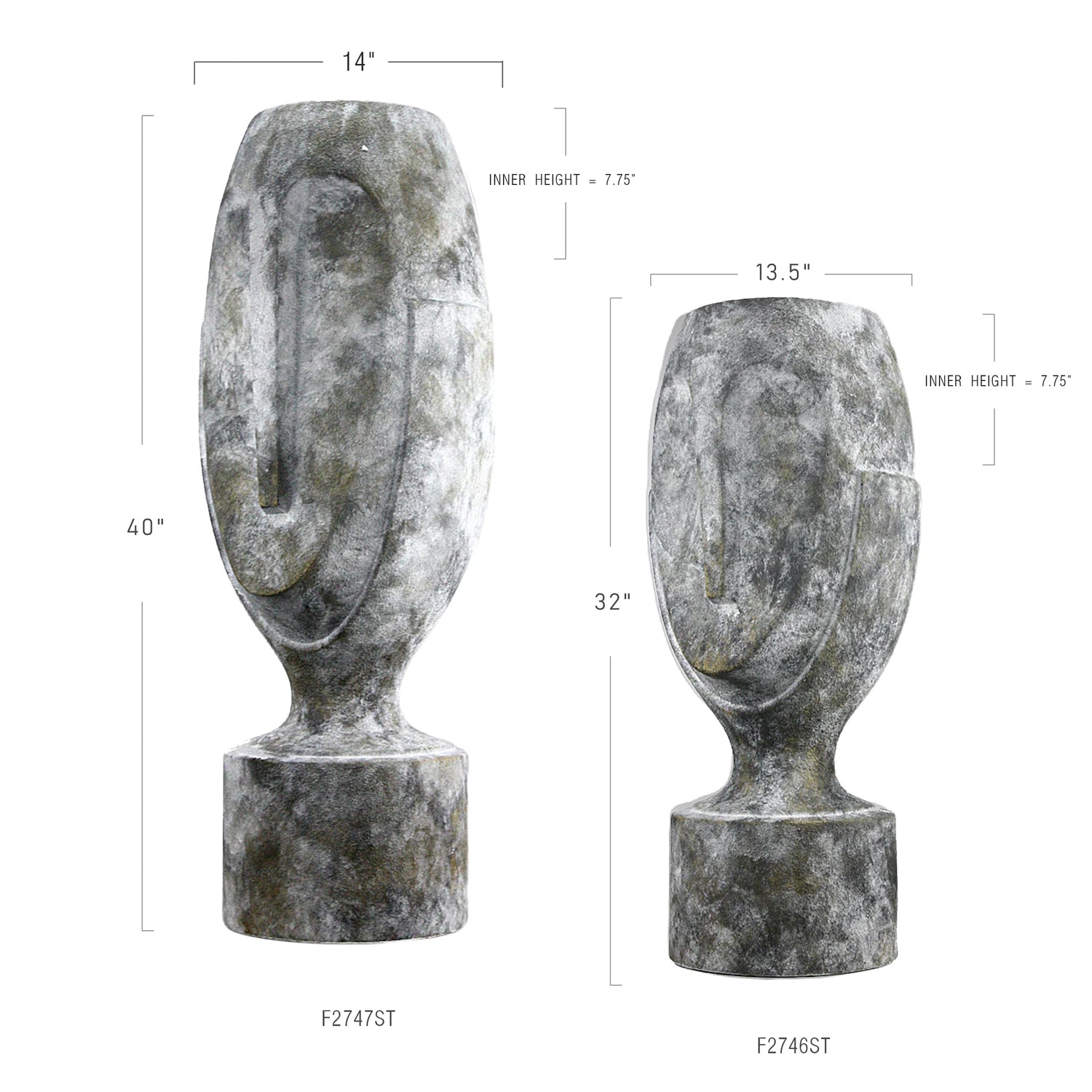 Stoic Face Sculpture / Planter | Galore Home: Luxury Home Decor, Elegant Home Furnishings, Stylish Home Accents & Contemporary Home Accessories