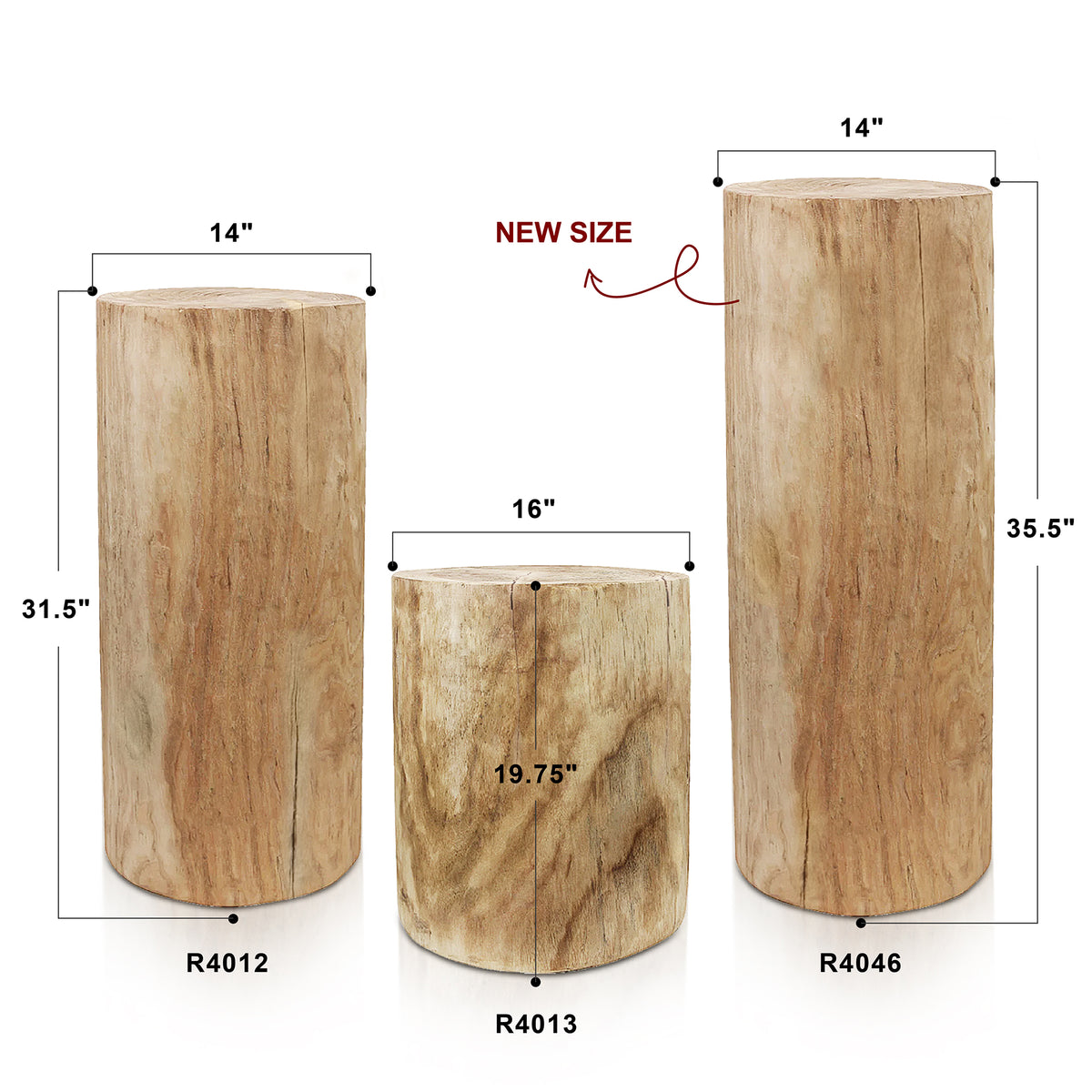 Nova Natural Wood Column / Pedestal