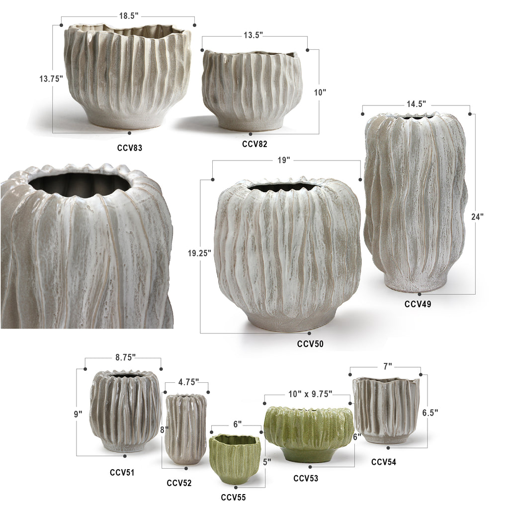 Rippled Haven Pot / Planter