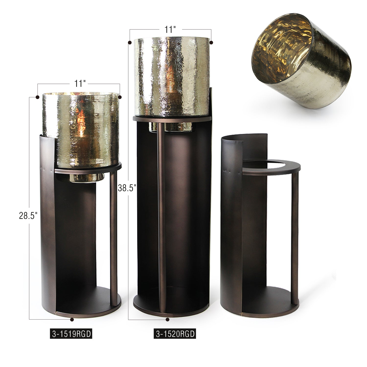 Sepia Floor Candle Holder Pillar | Galore Home: Luxury Home Decor, Elegant Home Furnishings, Stylish Home Accents & Contemporary Home Accessories
