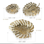 Metal Wall Mounted Monstera Sculpture
