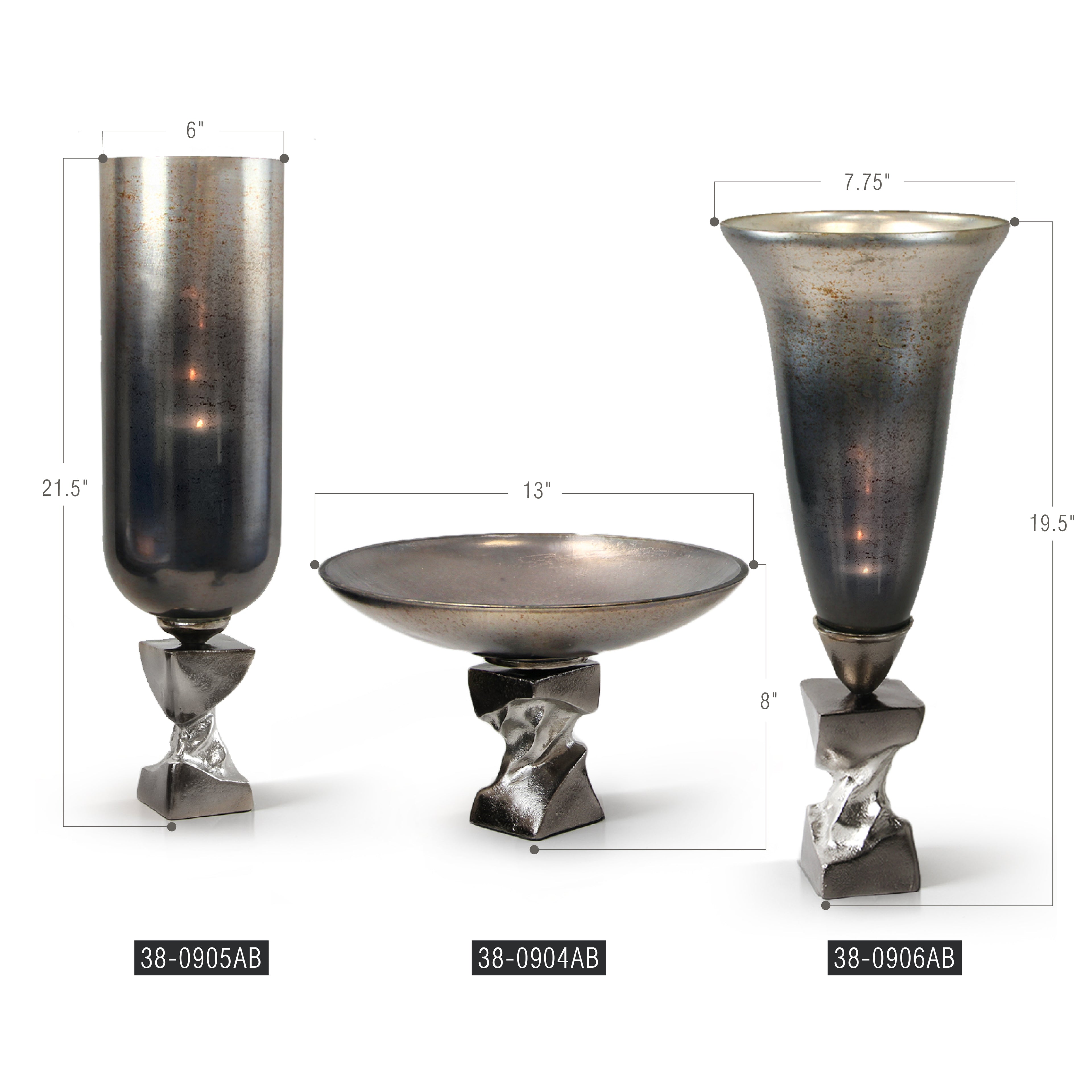 Antique Nickel Display Centerpiece | Galore Home: Luxury Home Decor, Elegant Home Furnishings, Stylish Home Accents & Contemporary Home Accessories