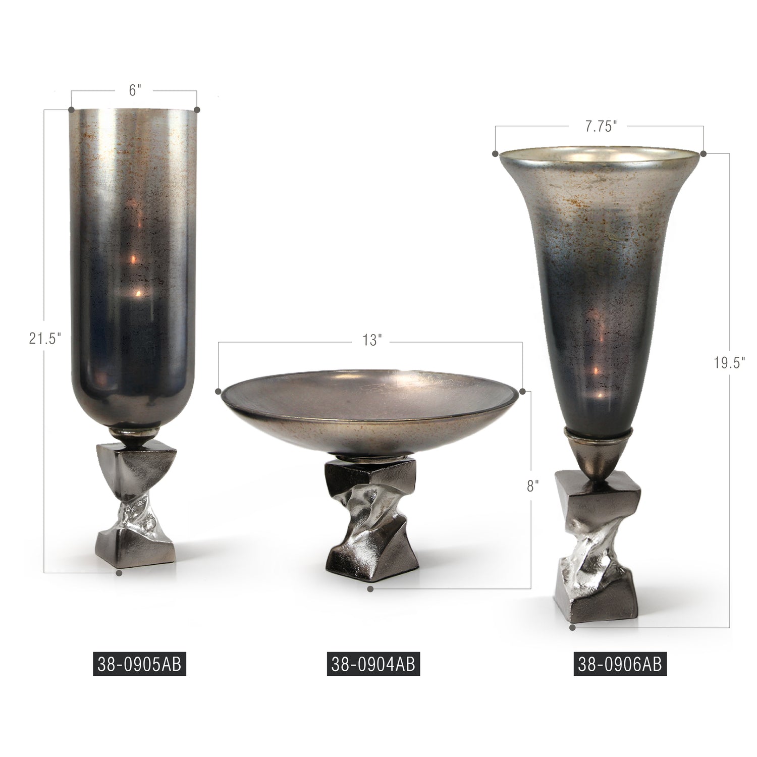 Antique Nickel Display Centerpiece | Galore Home: Luxury Home Decor, Elegant Home Furnishings, Stylish Home Accents & Contemporary Home Accessories