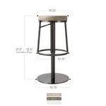 Aero Swivel Counter Bar Stool with Integrated Foot Rest