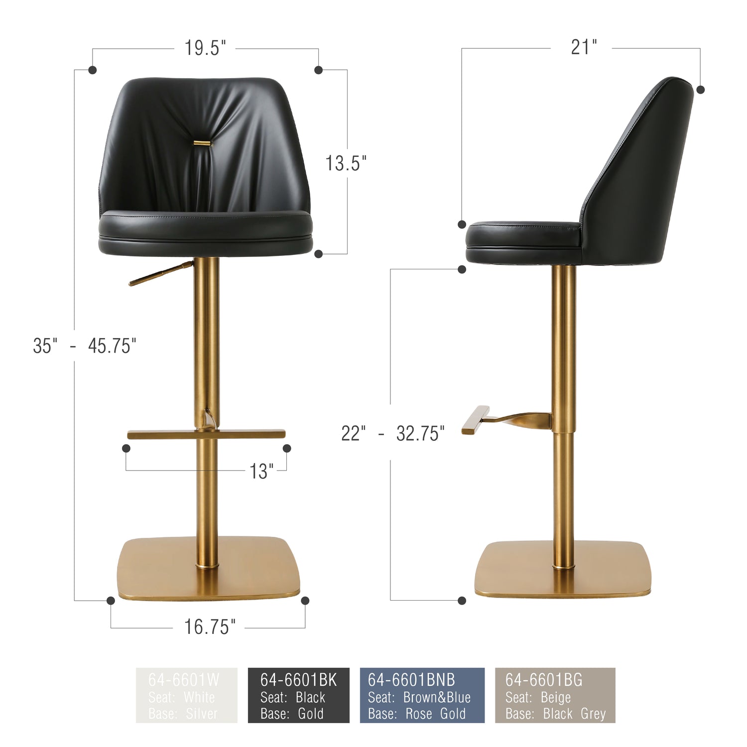 Zeno Swivel Counter Bar Stool