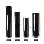 Multi-Layered Black Glass Cylinder Vase