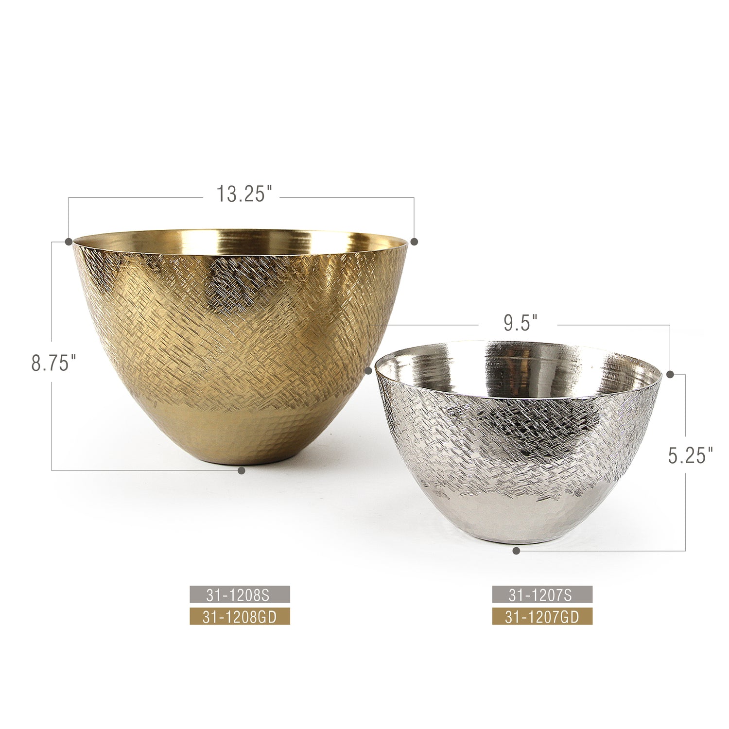 Two-toned Cross Aluminum Metal Bowl | Galore Home: Luxury Home Decor, Elegant Home Furnishings, Stylish Home Accents & Contemporary Home Accessories