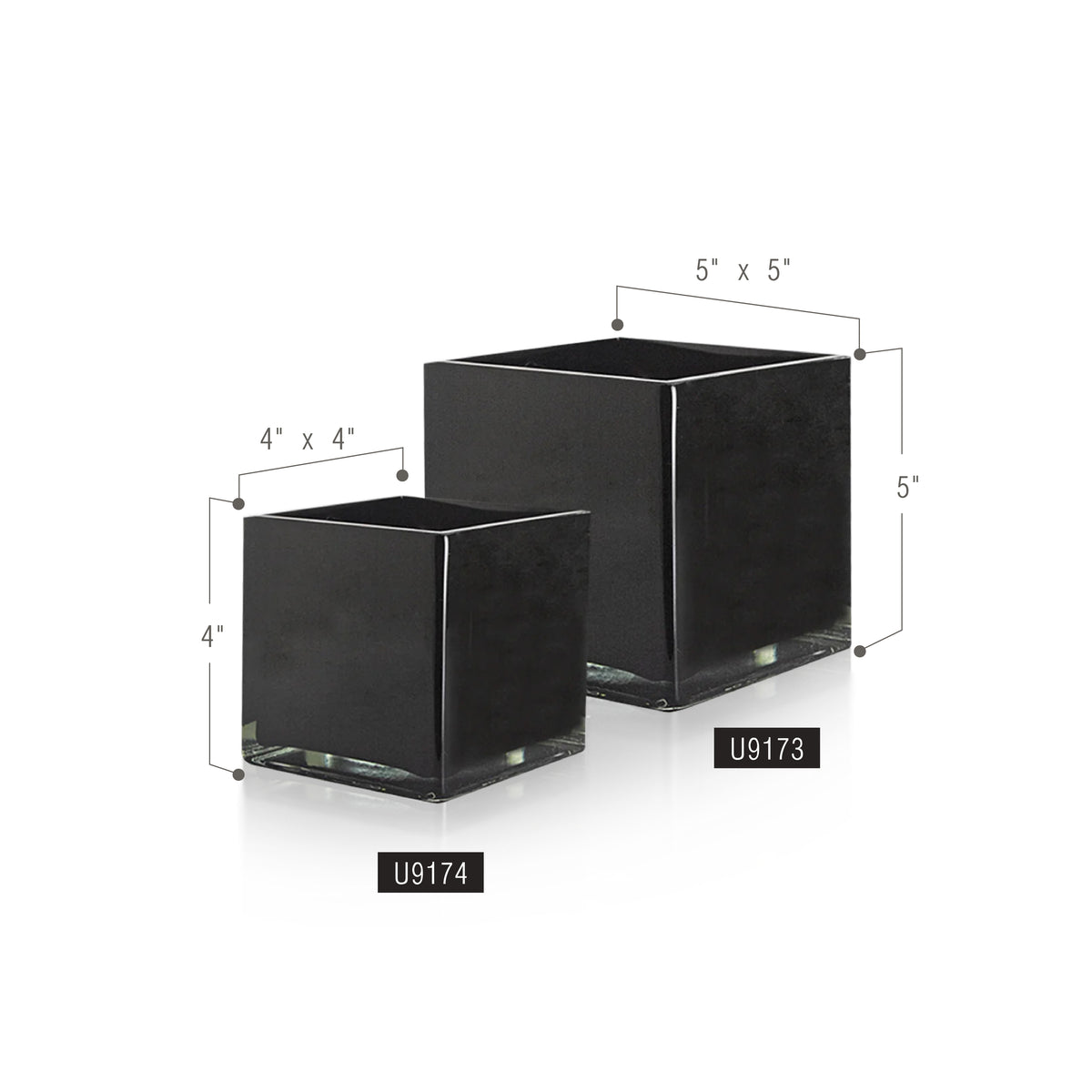 Premium Layered Black Glass Square