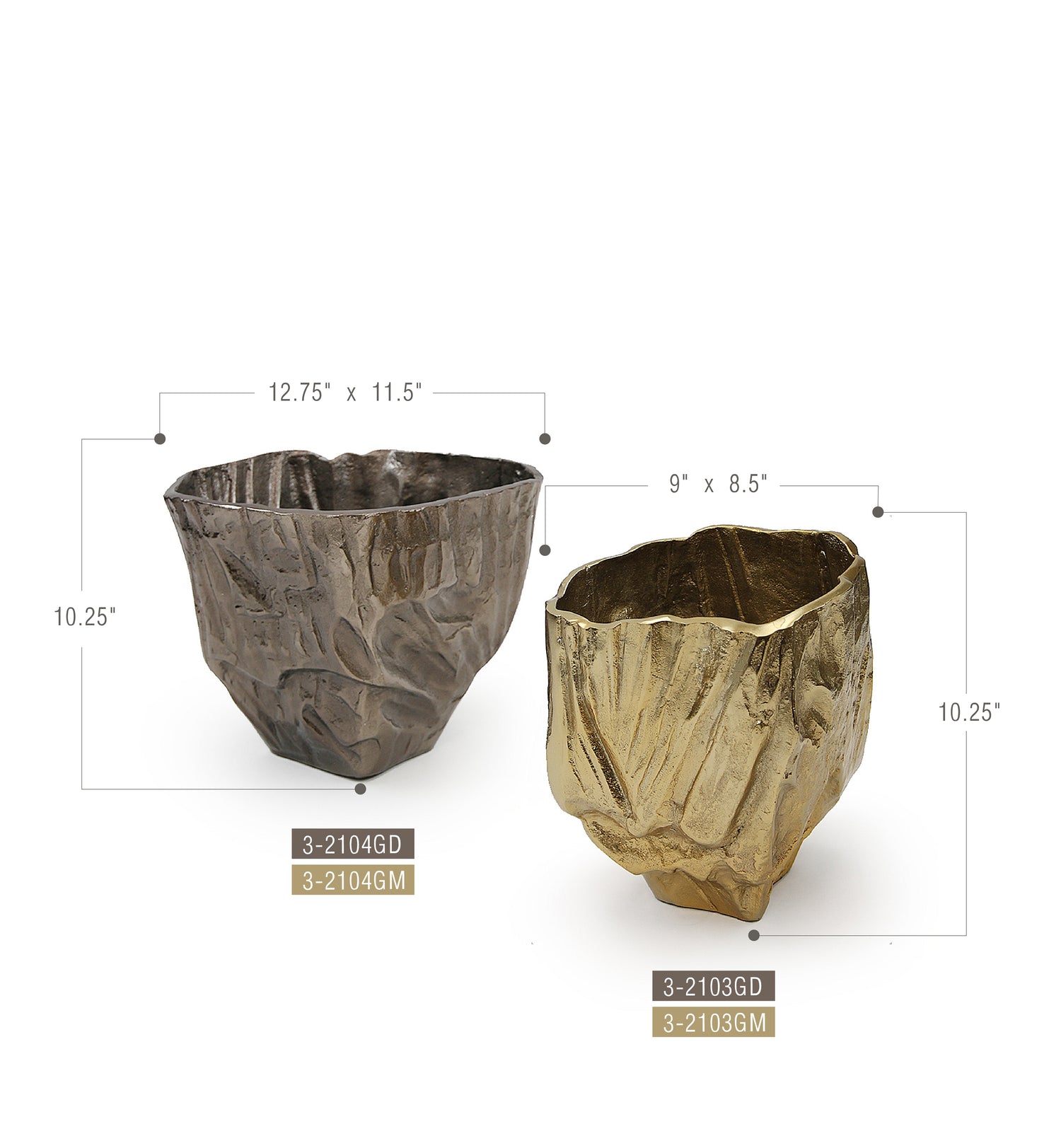 Golden Flare Aluminum Metal Vase | Galore Home: Luxury Home Decor, Elegant Home Furnishings, Stylish Home Accents & Contemporary Home Accessories
