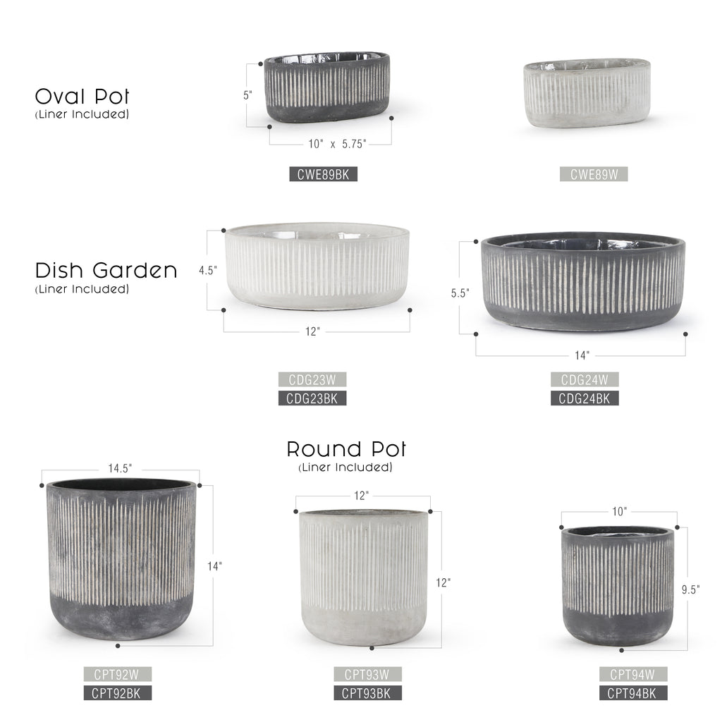 Ceramic Bamboo Ridged Planter | Galore Home: Luxury Home Decor, Elegant Home Furnishings, Stylish Home Accents & Contemporary Home Accessories