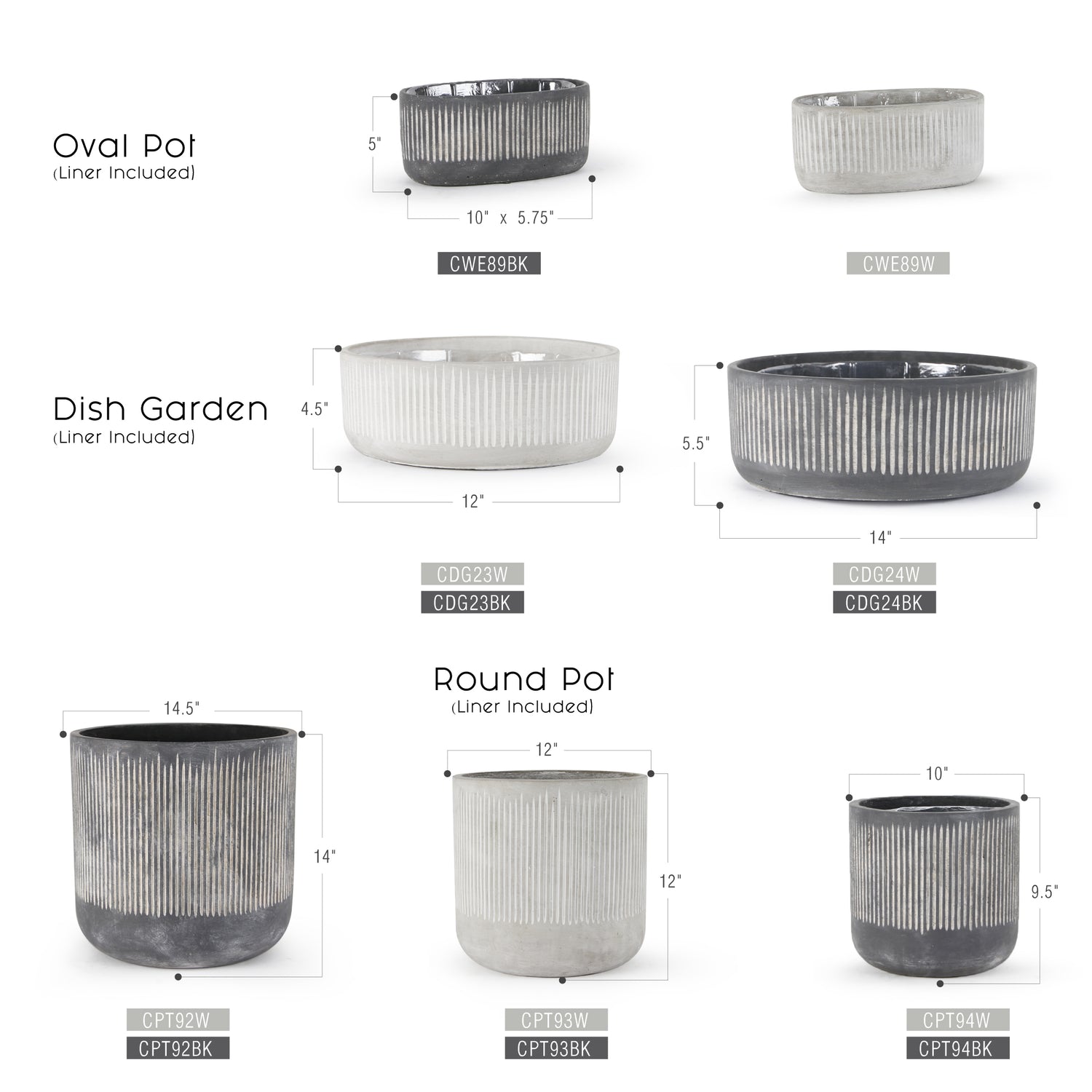 Ceramic Bamboo Ridged Planter | Galore Home: Luxury Home Decor, Elegant Home Furnishings, Stylish Home Accents & Contemporary Home Accessories