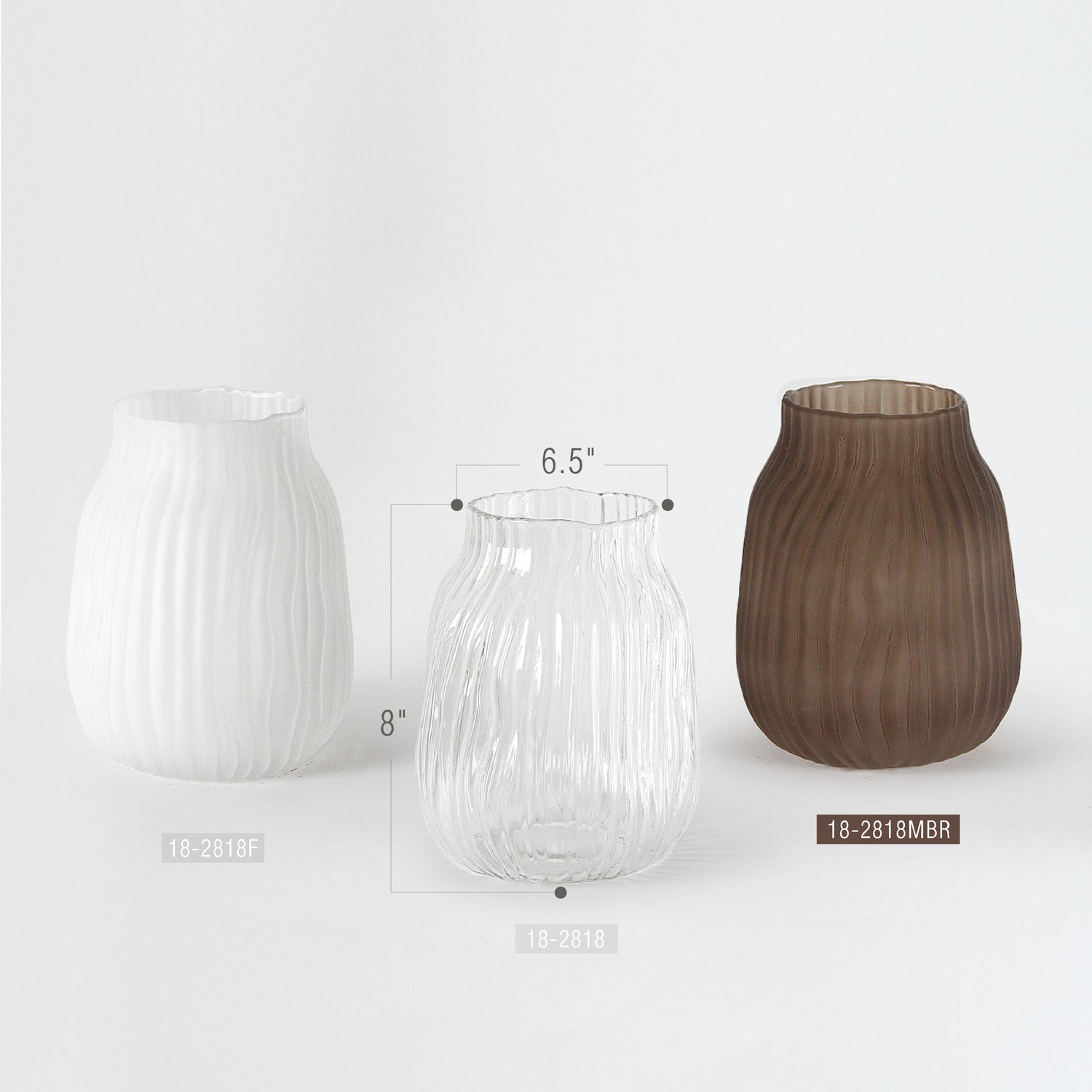 Grain Striped Glass Vase | Galore Home: Luxury Home Decor, Elegant Home Furnishings, Stylish Home Accents & Contemporary Home Accessories