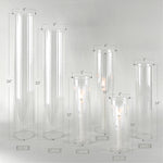 Pleated Glass Chimney (set of 6)