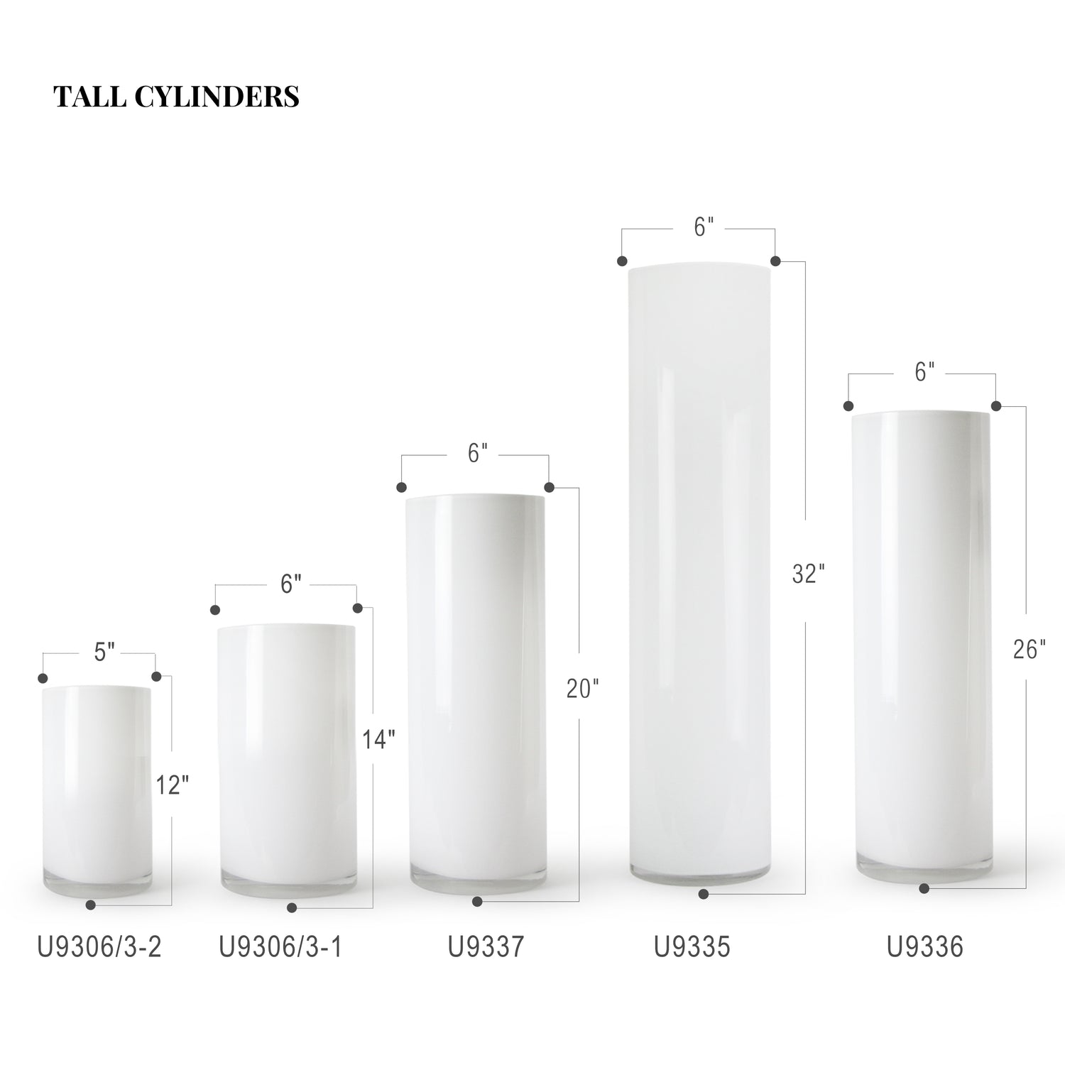 Multi-Layered White Glass Cylinder Vase