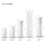 Multi-Layered White Glass Cylinder Vase