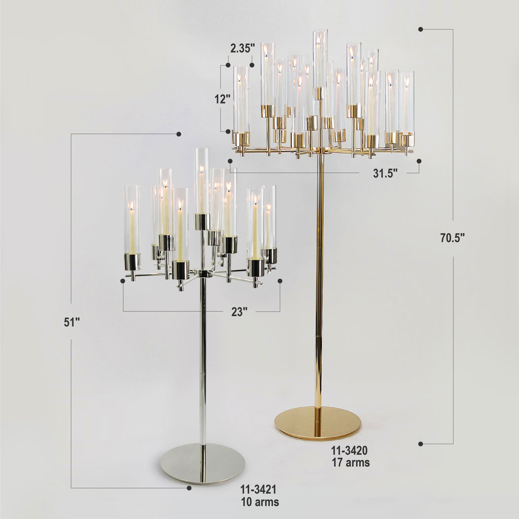 17-Arms Grand Floor Candelabra
