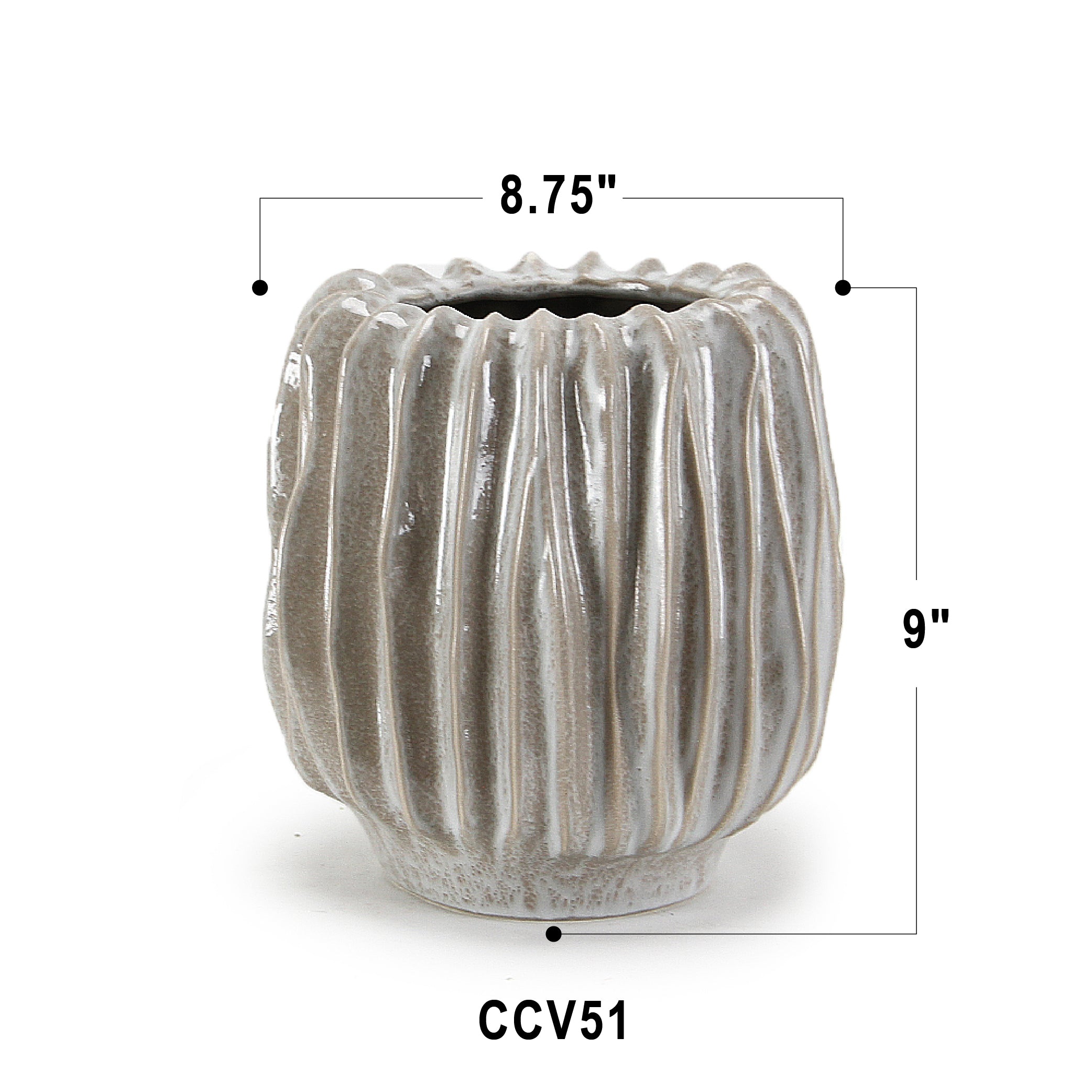 Rippled Haven Pot / Planter