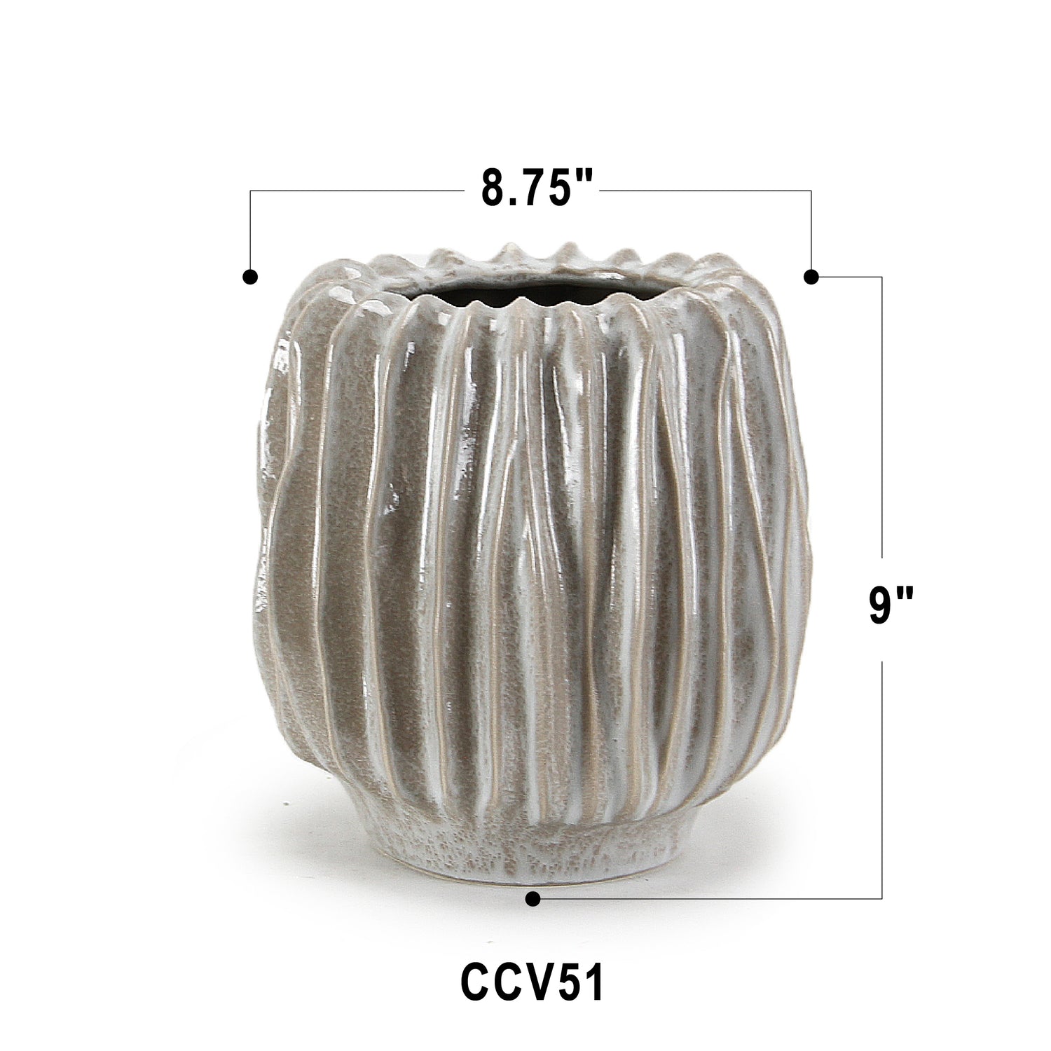 Rippled Haven Pot / Planter