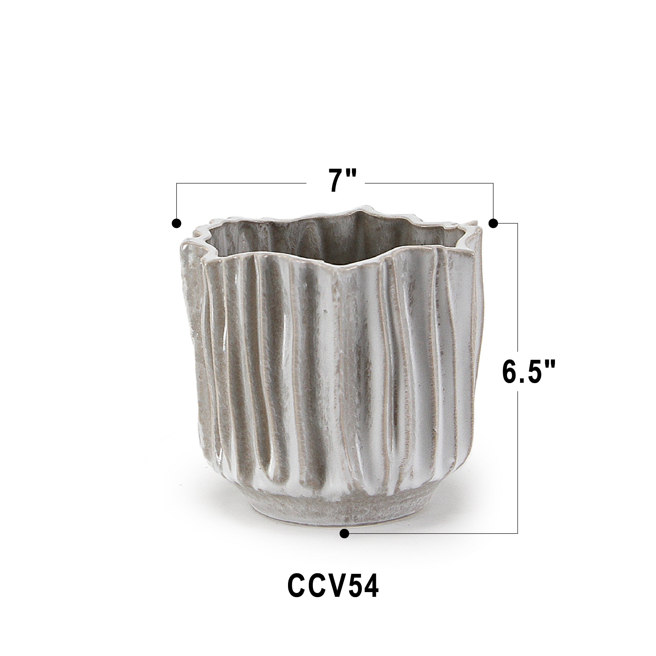 Rippled Haven Pot / Planter