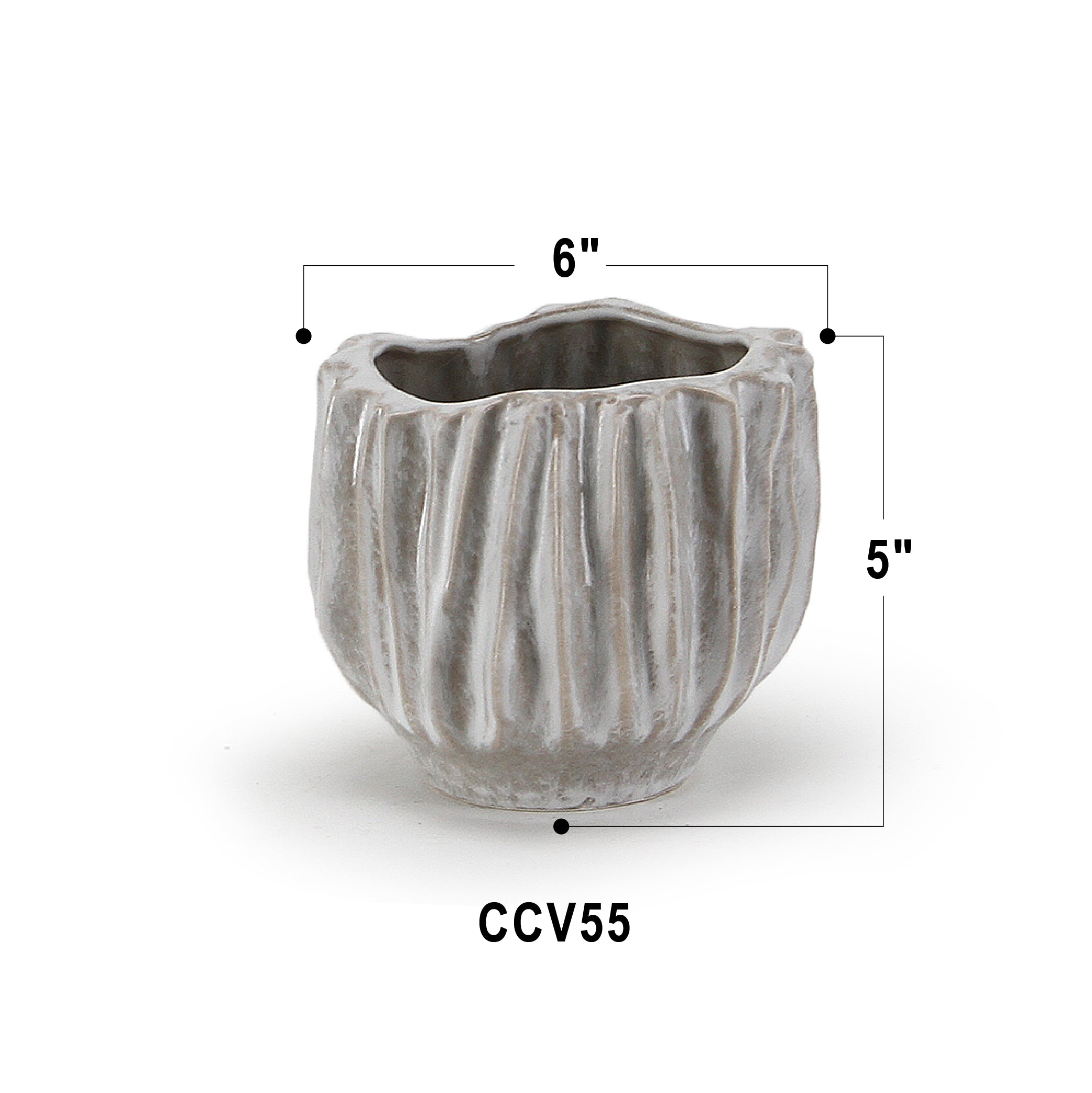 Rippled Haven Pot / Planter