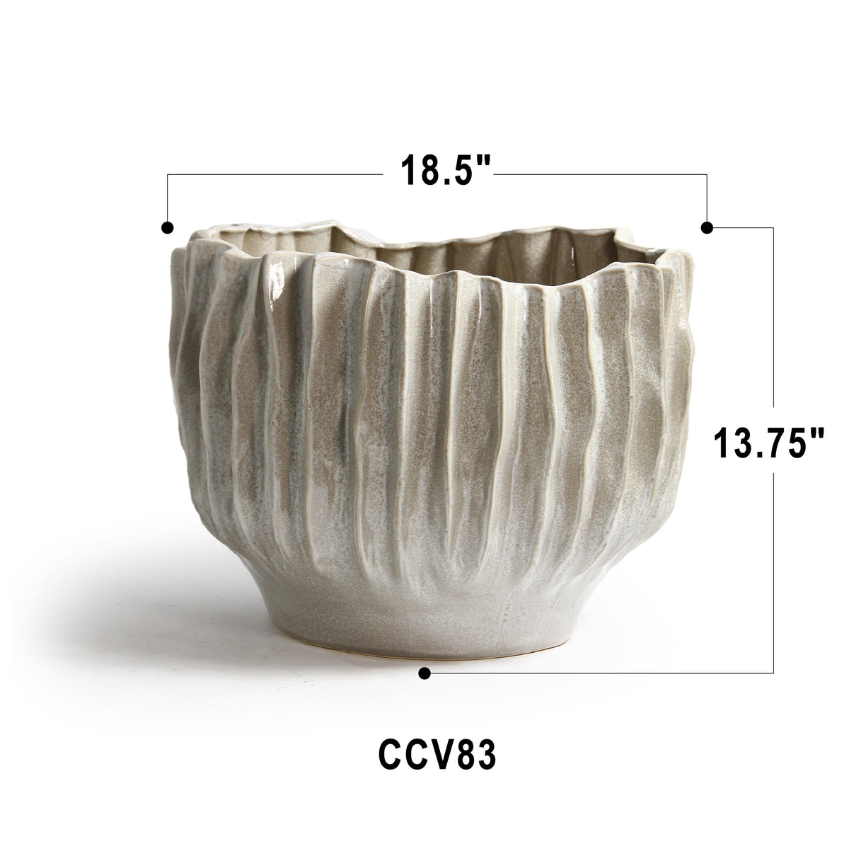 Rippled Haven Pot / Planter