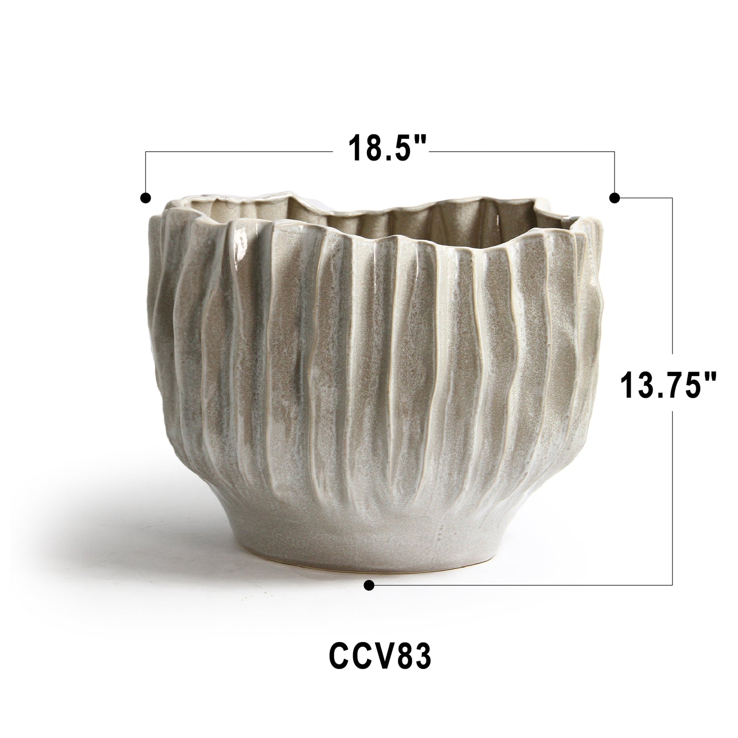 Rippled Haven Pot / Planter