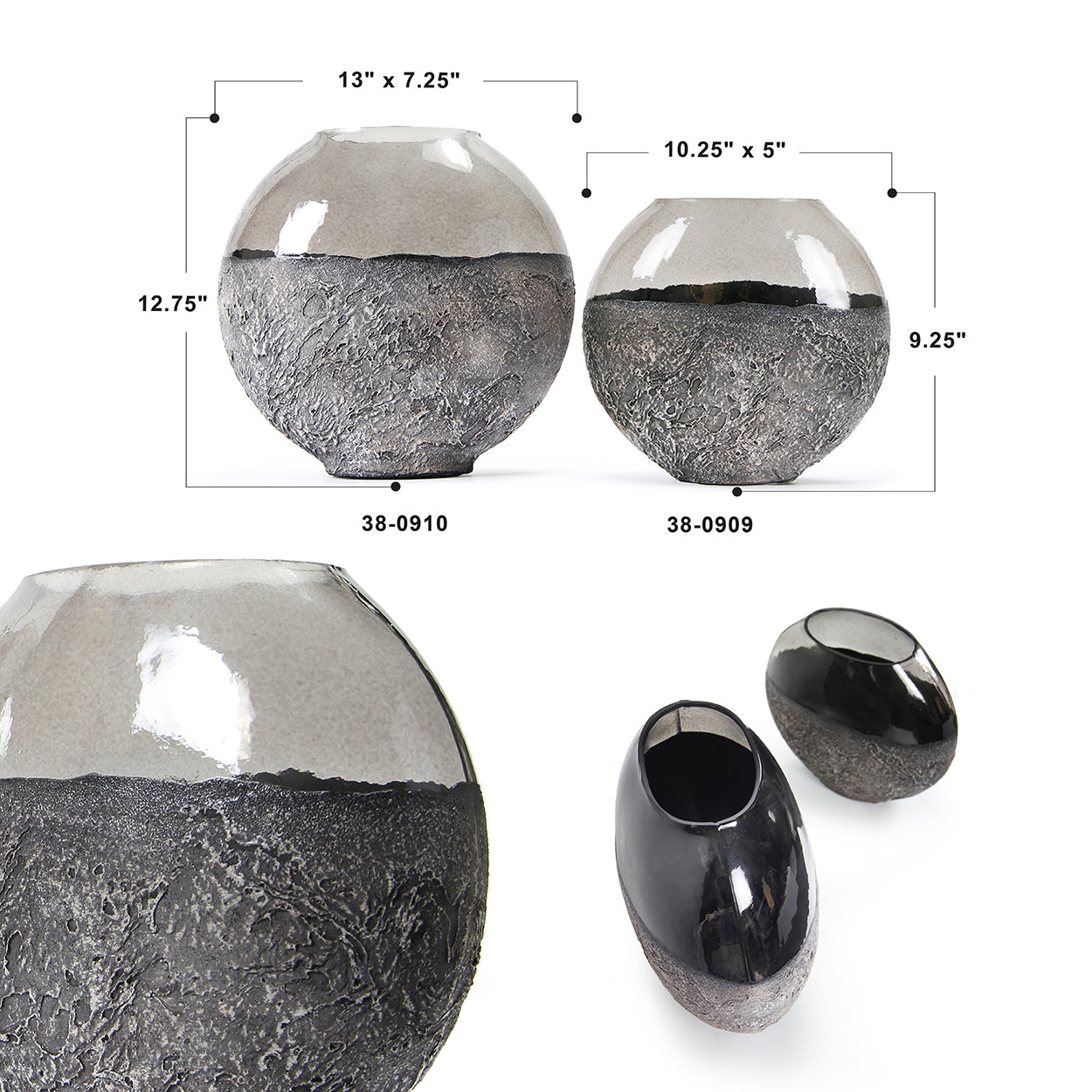 Lunar Decorative Glass Vase